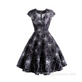 Vestido vintage de Halloween Spider Spider Women's Euro & American Retro